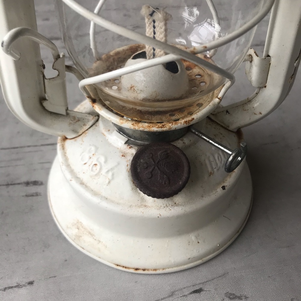 Vintage Rustic White Lantern
